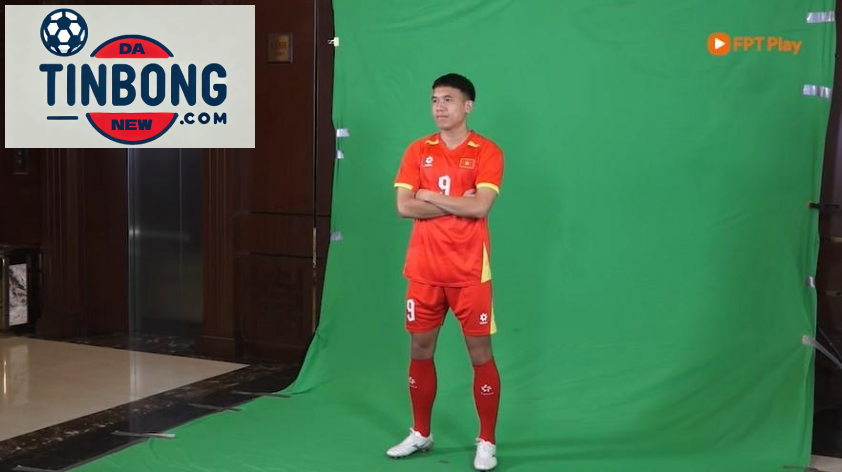 Tân binh Võ Hoàng Minh Khoa bất ngờ khoác áo số 9 ở ĐT Việt Nam (Ảnh: Chụp màn hình)